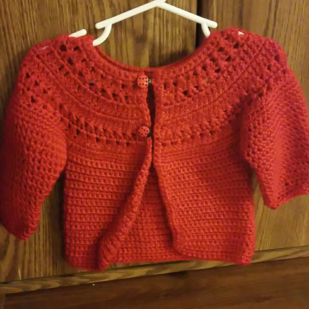 Handmade ladybug sweater